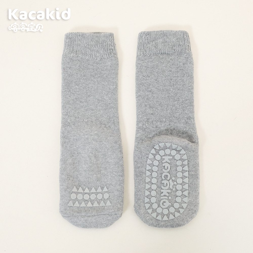 Picture of Baby boneless thickened terry socks for autumn and winter baby a pure girls' cotton children's indoor non-slip dispensing floor socks