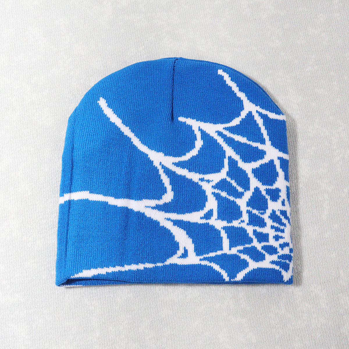 Picture of Hot sale spider web Y2K foreign trade knitted hat European and American hat trend winter hat jacquard special cross-border factory straight hair