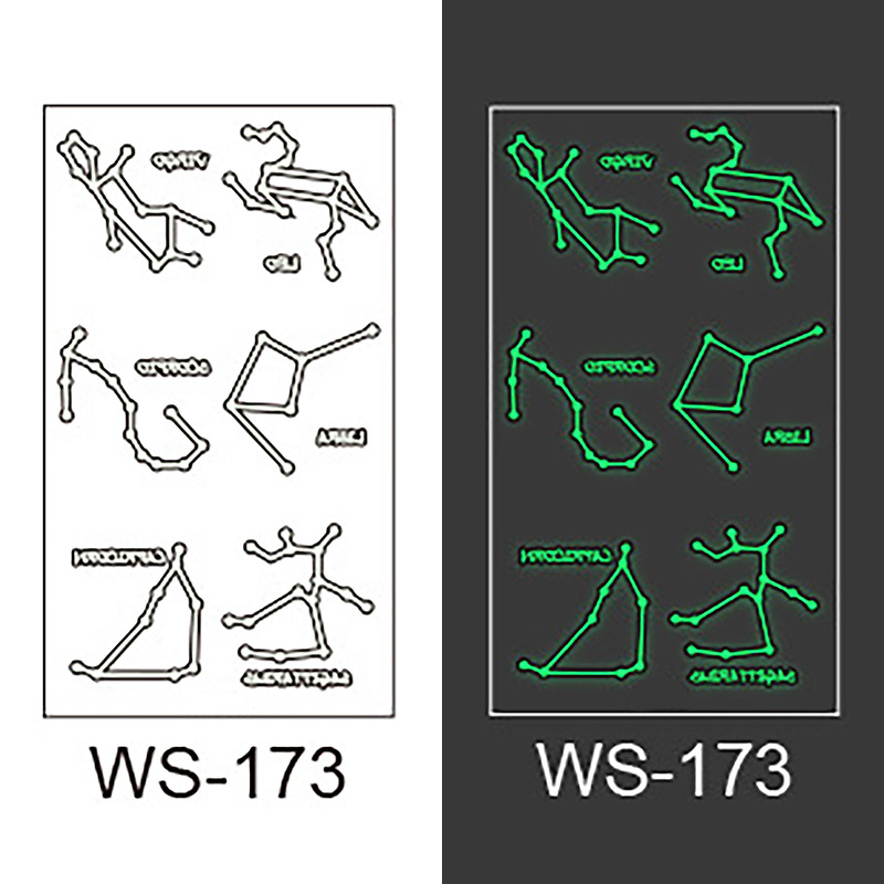 Picture of New Luminous Tattoo Sticker Nightclub Bar Music Festival Carnival Party Tattoo Sticker Note Glow Cool Face Sticker