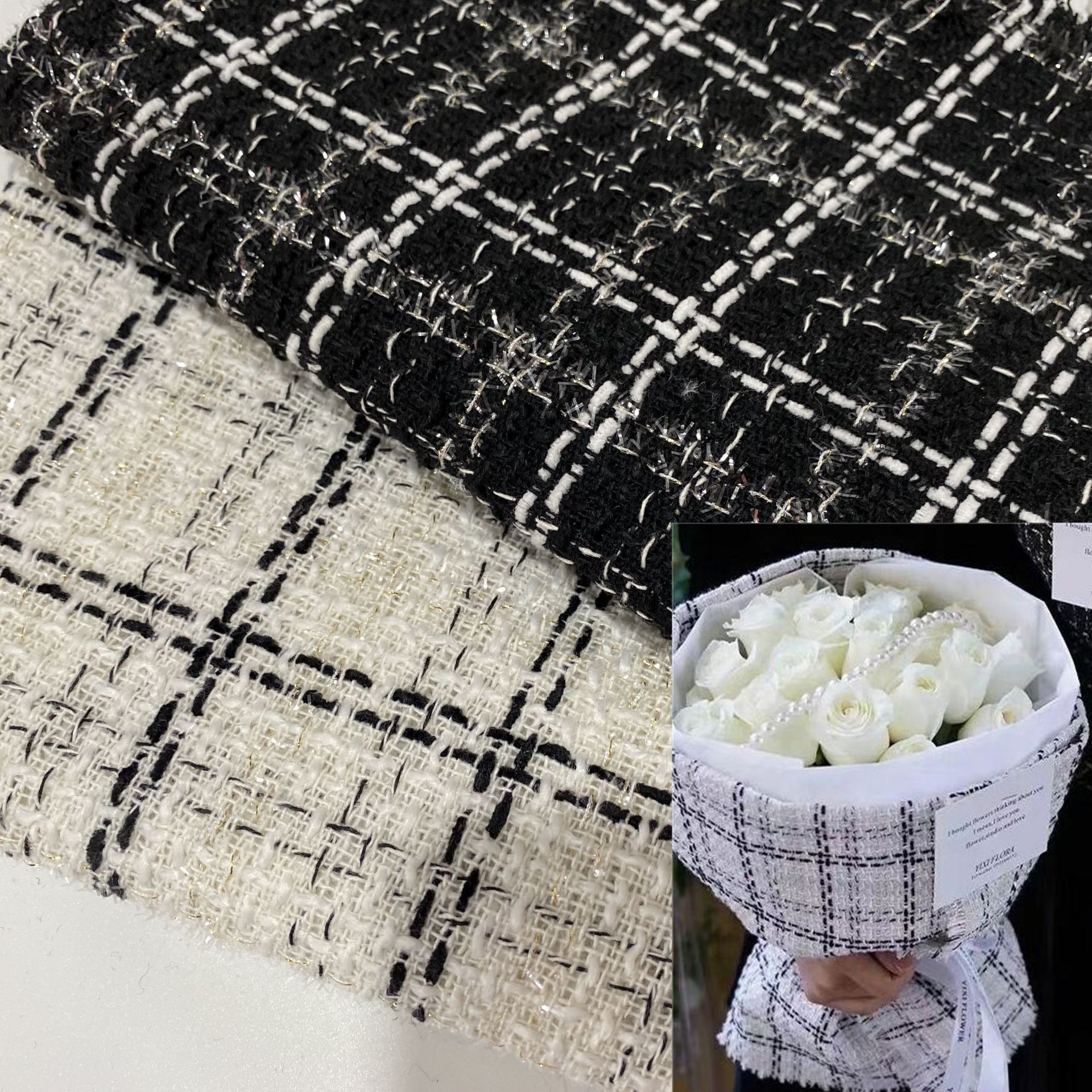 Wholesale Xiangfeng fabric coarse flower woven fabric fabric flower wrapping paper spring and autumn Xiangfeng fabric