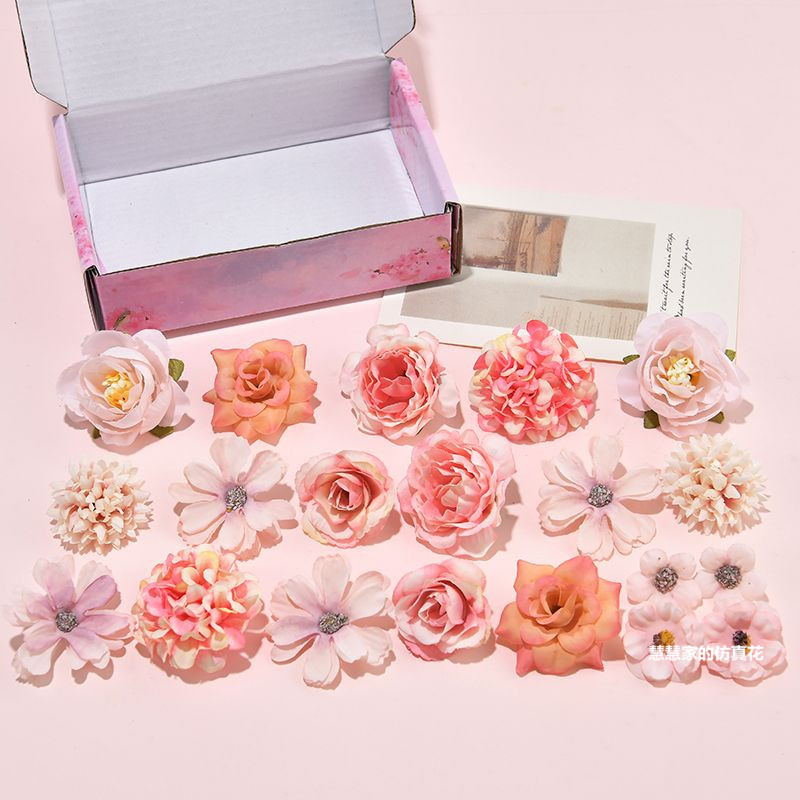 Picture of Simulation flower rose chrysanthemum lucky flower peony flower antique shooting Chinese clothing hair accessories diy pain bag material