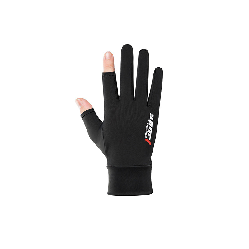Picture of Sun Protection Gloves for Men, Summer Half-Finger Thin Non-Slip Ice Silk Gloves for Driving, Cycling, Fishing, Half-Finger Gloves