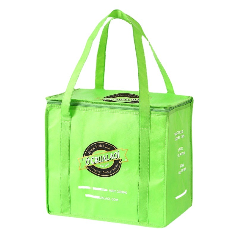 Non-Woven Insulation Bag Aluminum Foil Pearl Cotton Handbag Coated Non-Woven Lunch Tote Bag Cold Bag