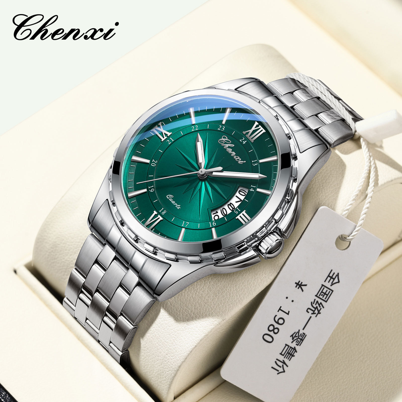 Dawn Watch Quartz Watch Men's Watch Calendar Watch Men's Waterproof Luminous Fashion Business Watch Source Factory Wholesale