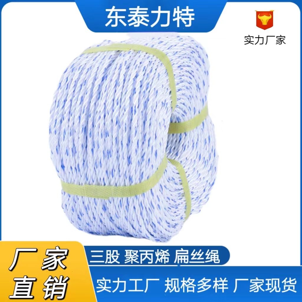 Nylon Manufacturer Spot Wholesale Pp Polypropylene Plastic Sunscreen Rope Special Seawater Culture Greenhouse Laminated Rope Bundling