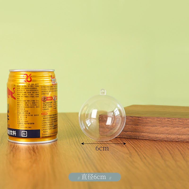Picture of 3-20Cmps Hollow Plastic Transparent Ball Shopping Mall Festive Creative Christmas Ball Wedding Decoration Ball