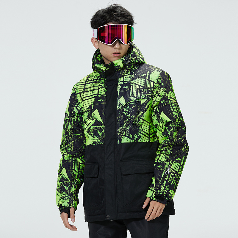 Ski Suit Men's Winter Outdoor Snowboard Double Ski Suit Windproof Water-splashing Warm Thickened New Style