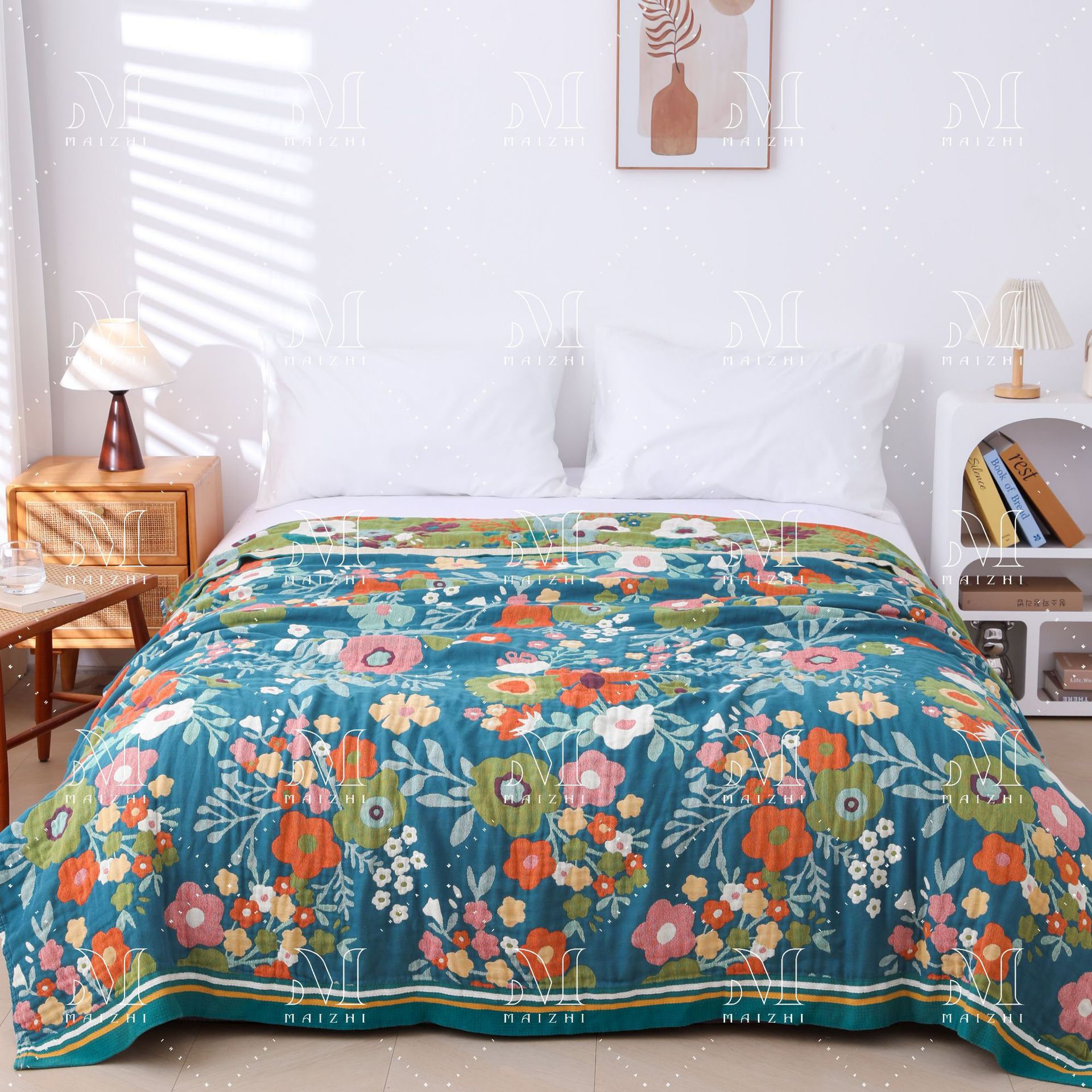 New New Japanese Style Pure Cotton Double-Sided Sofa Cover Cover Cotton All-Inclusive Cover Cloth All Year Round Universal Towel Quilt Blanket