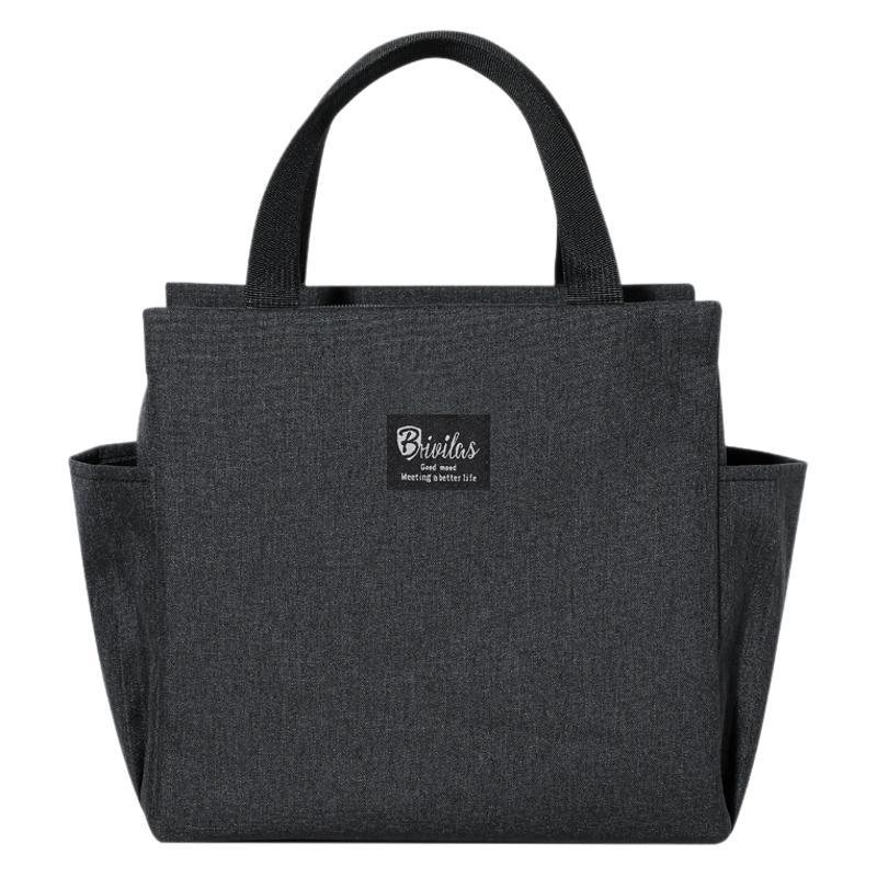 Picture of Double-Mouth Insulated Lunch Box Bag Portable Office Handheld Lunch Bag Double-Side Lunch Bag with Meal Bag Insulation Bag