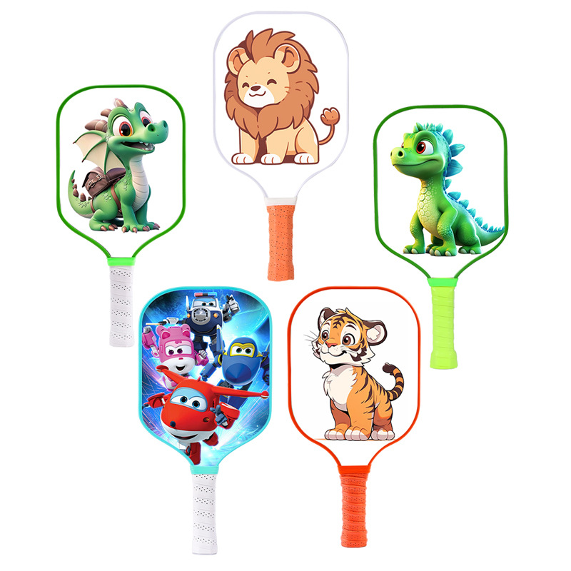 Peak racket children cartoon Pickleball racket professional glass fiber cross border hot selling factory in stock