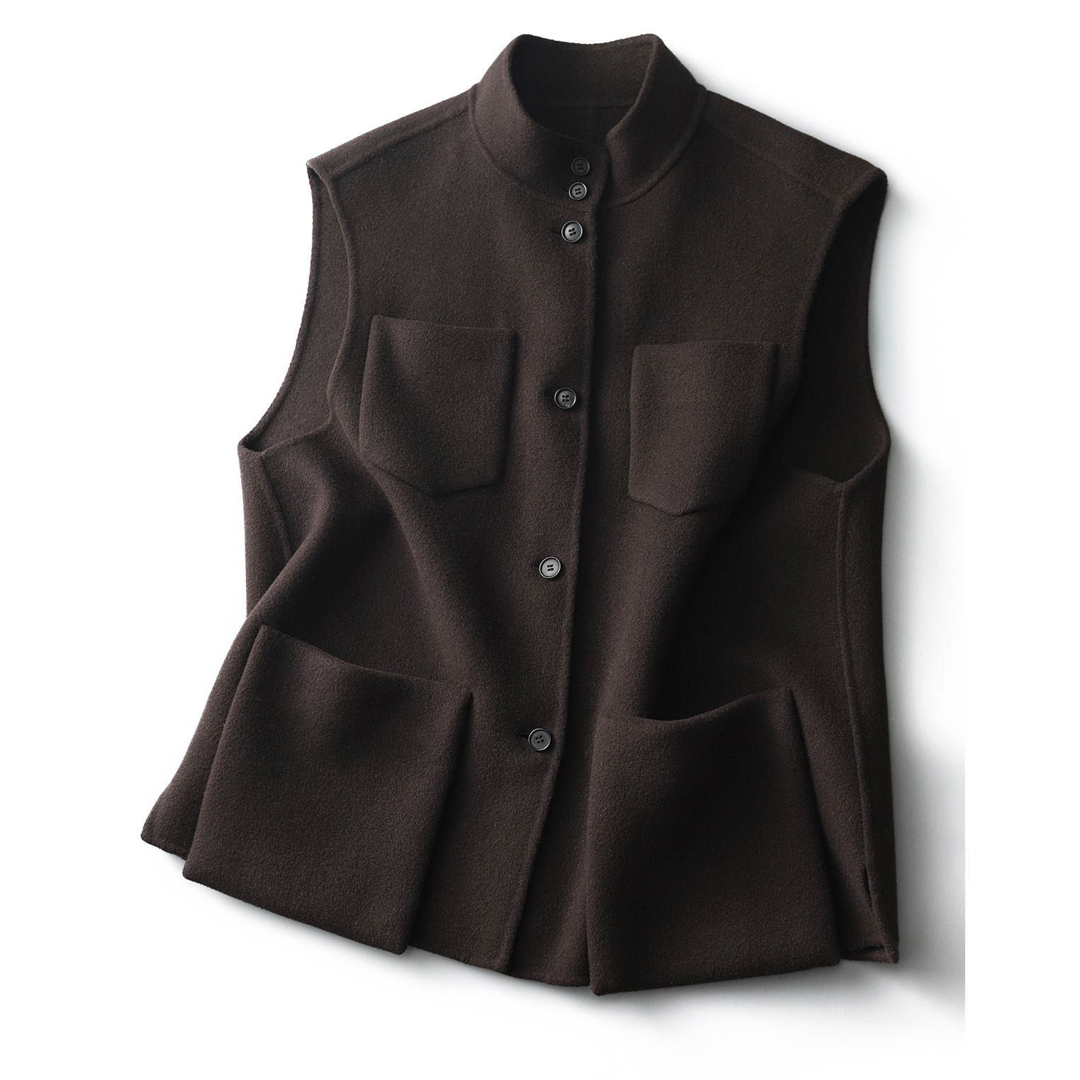 Picture of In-Stock Manufacturer Direct Sale New Large Pocket Workwear Style Wool Double-Sided Vest Jacket for Women Autumn and Winter