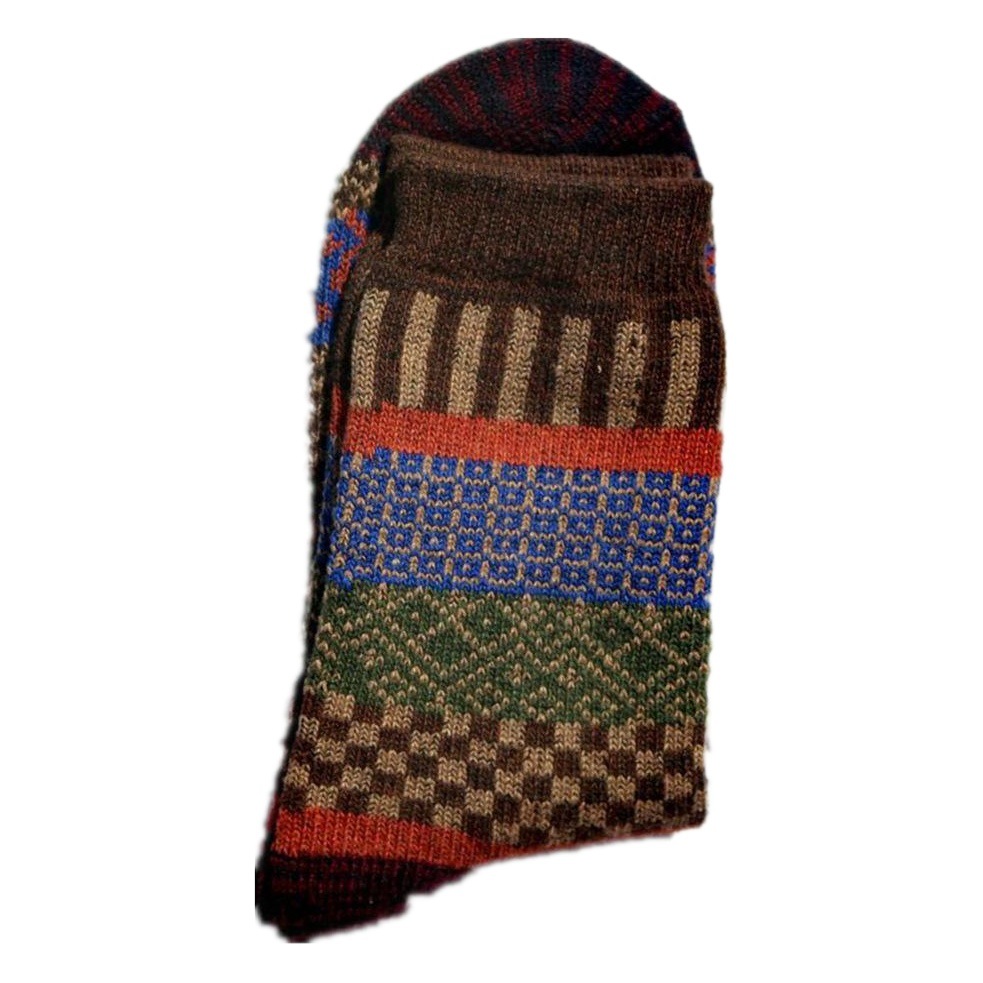 2023 Autumn and Winter New Warm Thickened Men's Socks Retro Famous Ethnic Style Rabbit Wool Business Socks