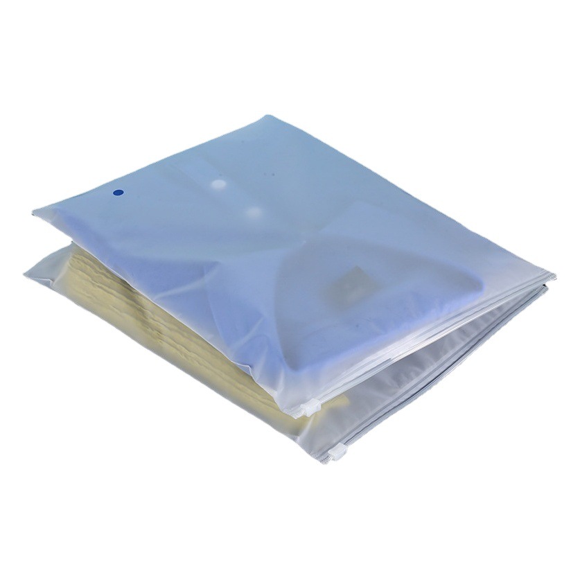 Clothing Plastic Bag Transparent Frosted Zipper Bag Clothes Socks Underwear Packaging Bag Underwear Bra Ziplock Bag PE Bag