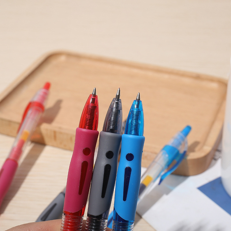 Picture of 1008 Press-Type Gel Pen Black and Red Signature Pen Office Student Stationery Portable Quick-Drying Ink