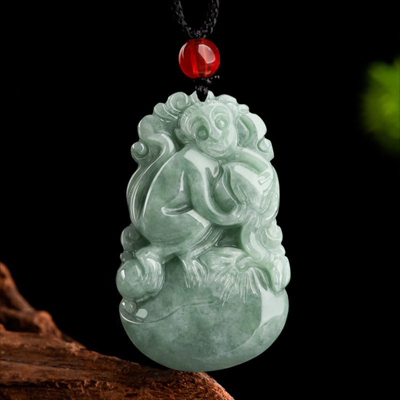 Picture of Myanmar A natural jade jade pendant 12 zodiac pendant 12 zodiac pig pendant jade direct cordless