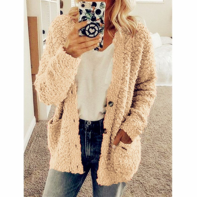 Picture of EBAY Amazon wish2024 autumn and winter explosions European and American women's fashion casual lamb coat plus size