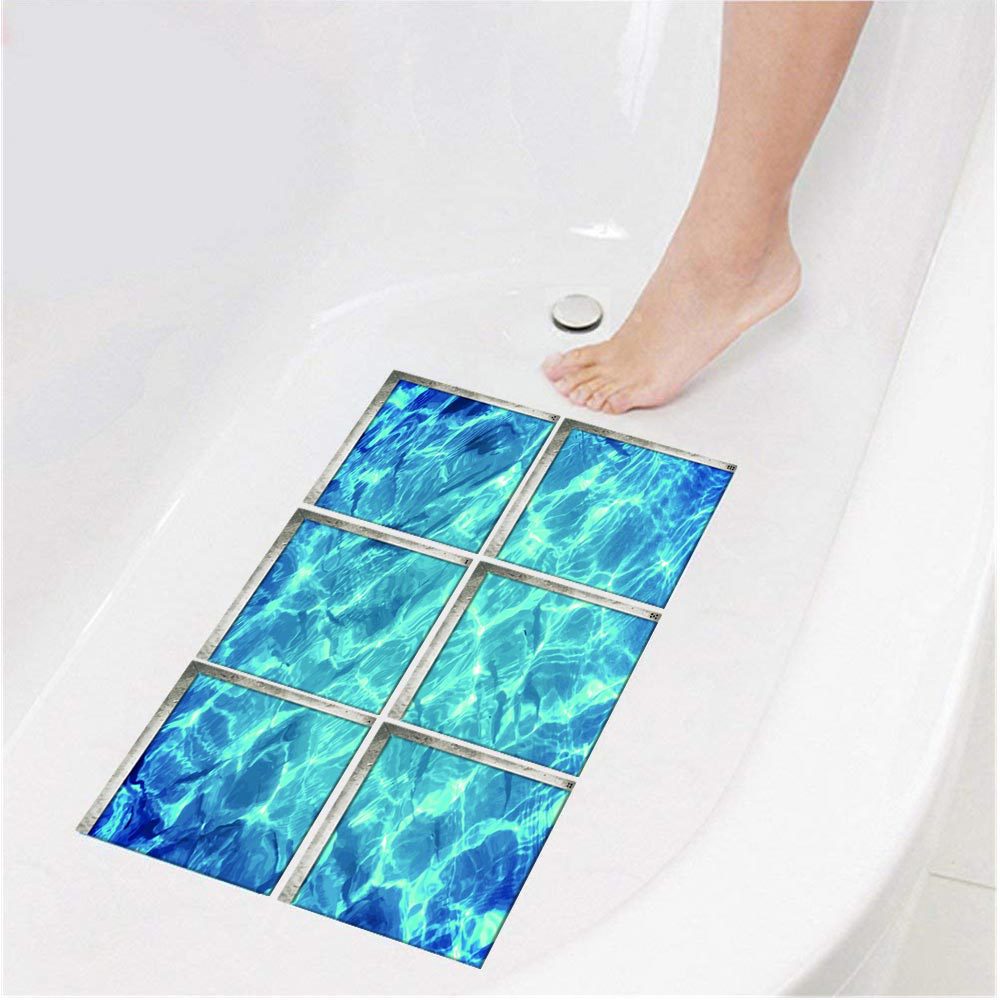Foreign trade cross-border art 3D imitation corrugated mat waterproof twill wall stickers bathtub non-slip mat waterproof bathtub stickers
