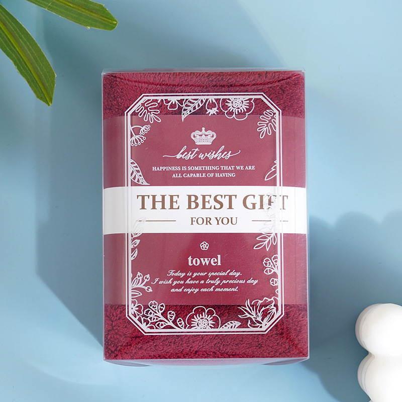 Picture of Bear Towel Companion Gift Box Wedding Return Gift Wedding Company Event Gift Gift Wholesale Coral Velvet Gift Box
