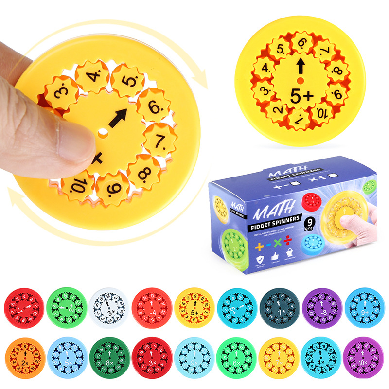 Cross-border explosions add, subtract, multiply and divide digital gyro puzzle mathematics fingertip gyro mathematics gyro teaching arithmetic toys
