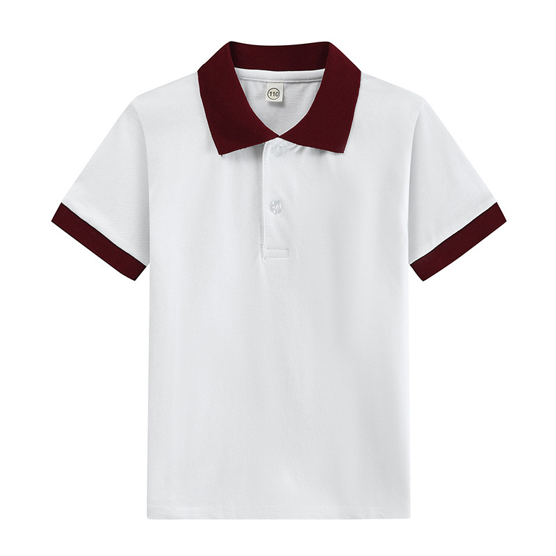Picture of kids Children's T-shirt Long Sleeve Cotton White Lapel Polo Shirt for Boys and Girls Elementary School Students Middle and Large Children's School Uniform