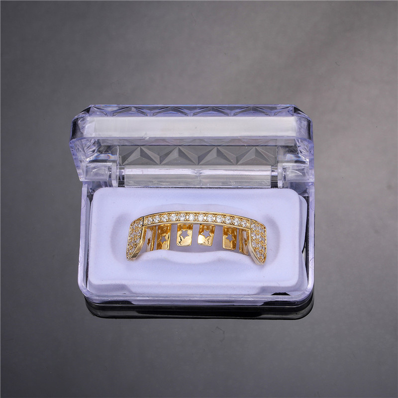 Picture of European and American hip-hop braces single row full of diamond fangs hiphop fashion accessories for men and women cross-border manufacturers wholesale