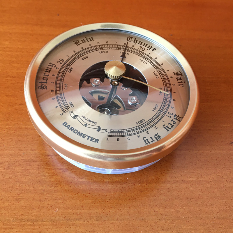 Metal Copper Membrane Box Hollow Movement Fine-Dense Mechanical Process Pointer Plain Atmospheric Pressure Meter