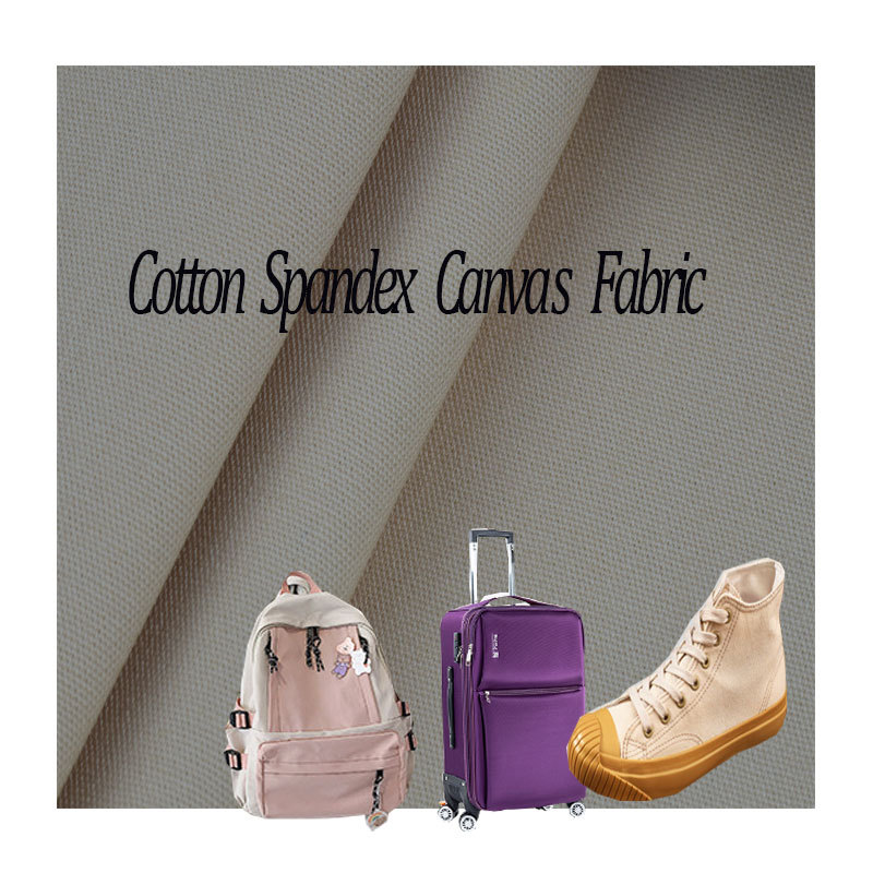 Woven pure cotton stretch canvas, 98% cotton, 2 spandex, clothing canvas bags, dance shoe materials, fabric wholesale