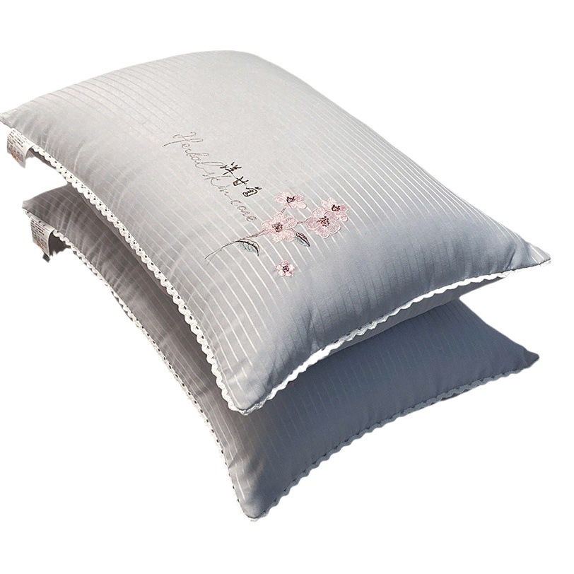 Pillow Pillowcase Pillow Core Pair to Aid Sleep Hotel Home Cervical Spine Single Student Dormitory Soft