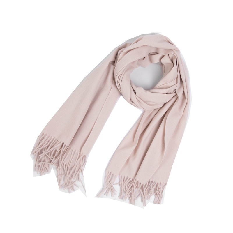 Picture of Foreign trade Europe and the United States new autumn and winter scarf women's polyester thorn hair tassel solid color scarf shawl dual-use manufacturers wholesale