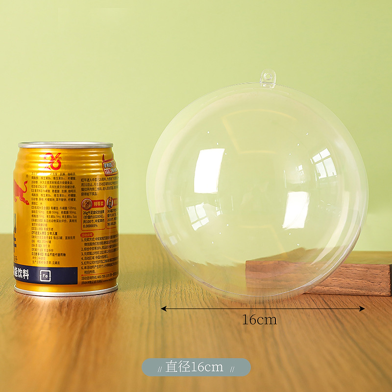Picture of 3-20Cmps Hollow Plastic Transparent Ball Shopping Mall Festive Creative Christmas Ball Wedding Decoration Ball