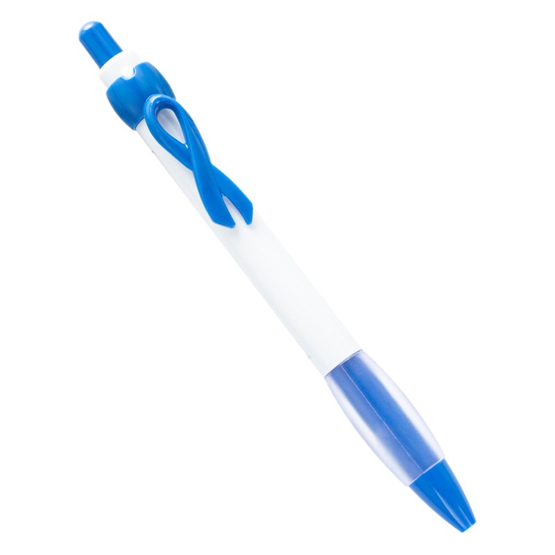 Bow Pen Clip Press Pen Color Ribbon Plastic Pen Wholesale Printable logo Creative AIDS Promotional Ribbon Pen