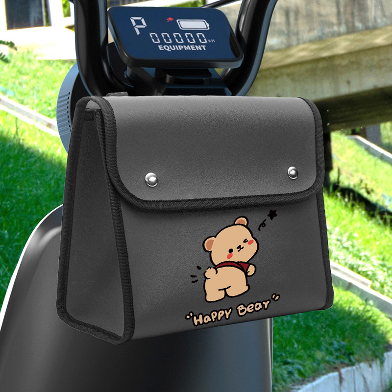 Picture of Electric Car Hanging Bag Front Rainproof Hanging Bag Bicycle Storage Bag Large Capacity Charger Storage Bag