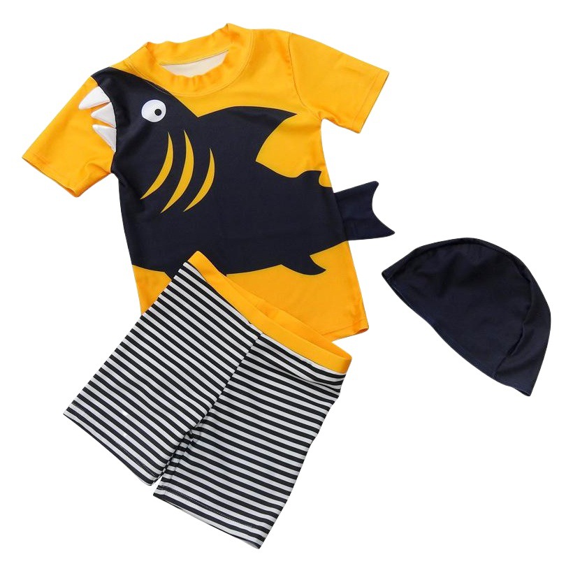Children's Swimwear Boy's Split Swim Trunks Set Boy's Swimwear Cartoon Little Boy Baby Boy Swimming