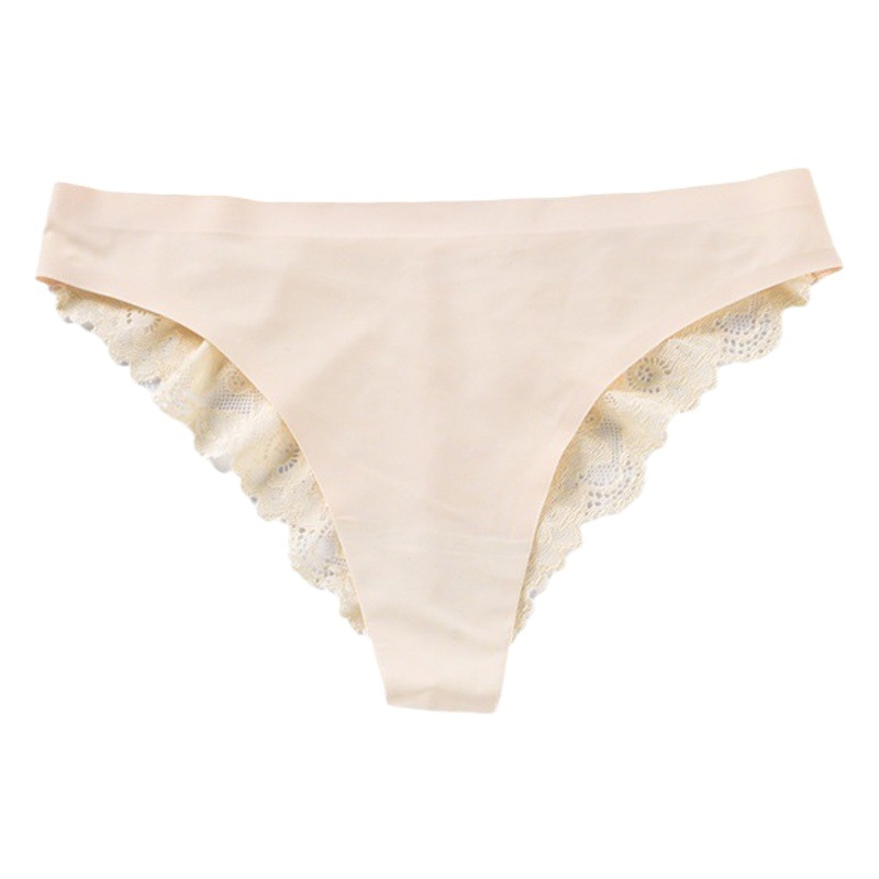 New Women's Sexy G-string Lace Ice Silk Underwear Pure Cotton Crotch Sexy Low Waist Women's Brazilian Pants in stock