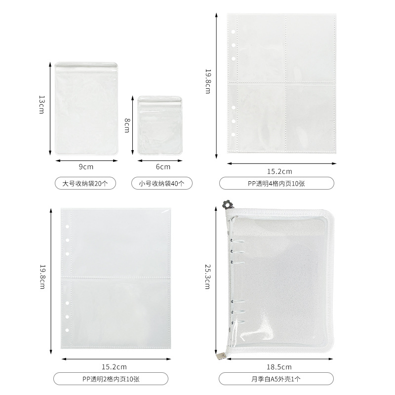 Picture of Anti-oxidation Jewelry Storage Book Earrings Ear Studs Ear Clips Necklace Hand Jewelry Silver Jewelry Sealed Bag Portable Bag Book