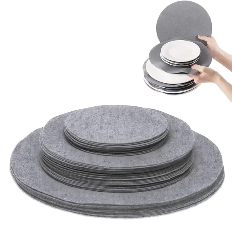 Felt Dinner Plate Spacer Pad Cross-border Amazon Pan Plate Pad Thickened Felt Dishes Absorbent Spacer Pad