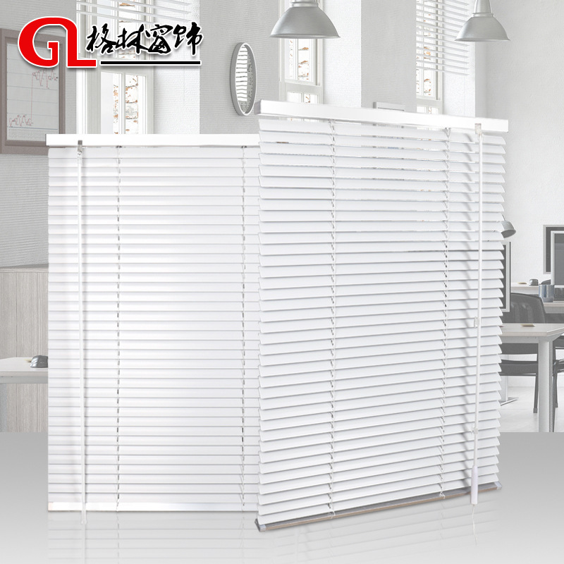 Aluminum alloy shutter curtain shutter shading office kitchen bathroom bedroom home lifting hand pull non-punching