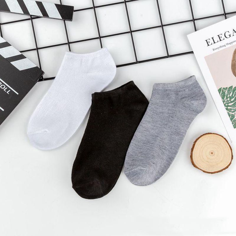 Picture of Socks Men's Solid Color Boat Socks Casual Easiest for Match Socks Sweat-Absorbent Short Socks Summer Thin Low-Cut Shallow Mouth Invisible Boat Socks