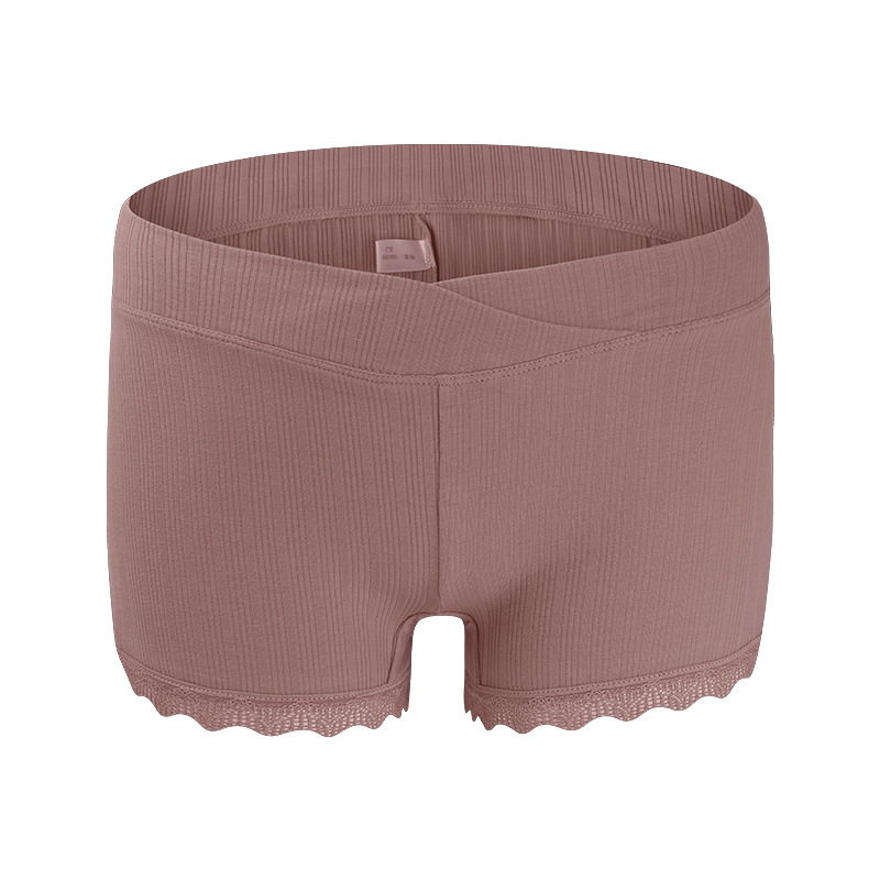 Picture of Pregnant Women's Safety Pants, Anti-Exposure, Threaded Lace, Pure Cotton, Low-Waisted, Thin Bottoming Boxer Briefs, Two-In-One