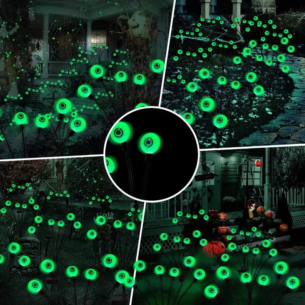 Picture of Halloween eye light string outdoor courtyard garden horror lantern lawn decoration solar LED ground lamp