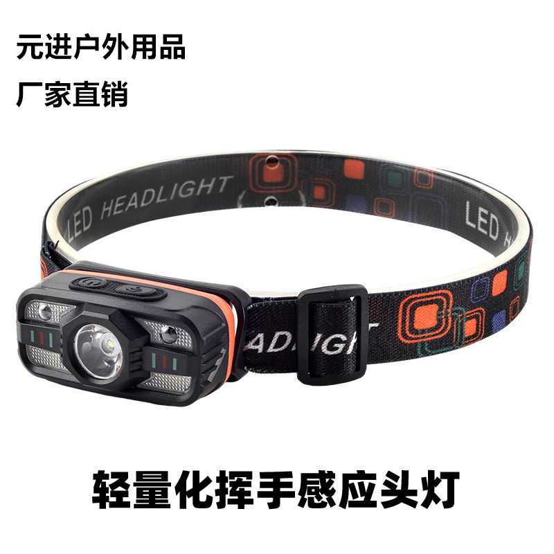 Induction Headlight Multi-Function Charging Night Running Mini Small Headlight Outdoor Led Night Fishing Strong Light Head-Mounted Led