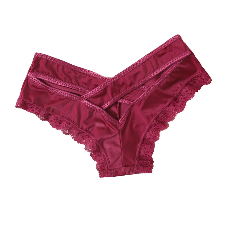 Picture of Ladies underwear sexy low waist ladies ice silk underwear personalized masked Superman lace ladies briefs wholesale