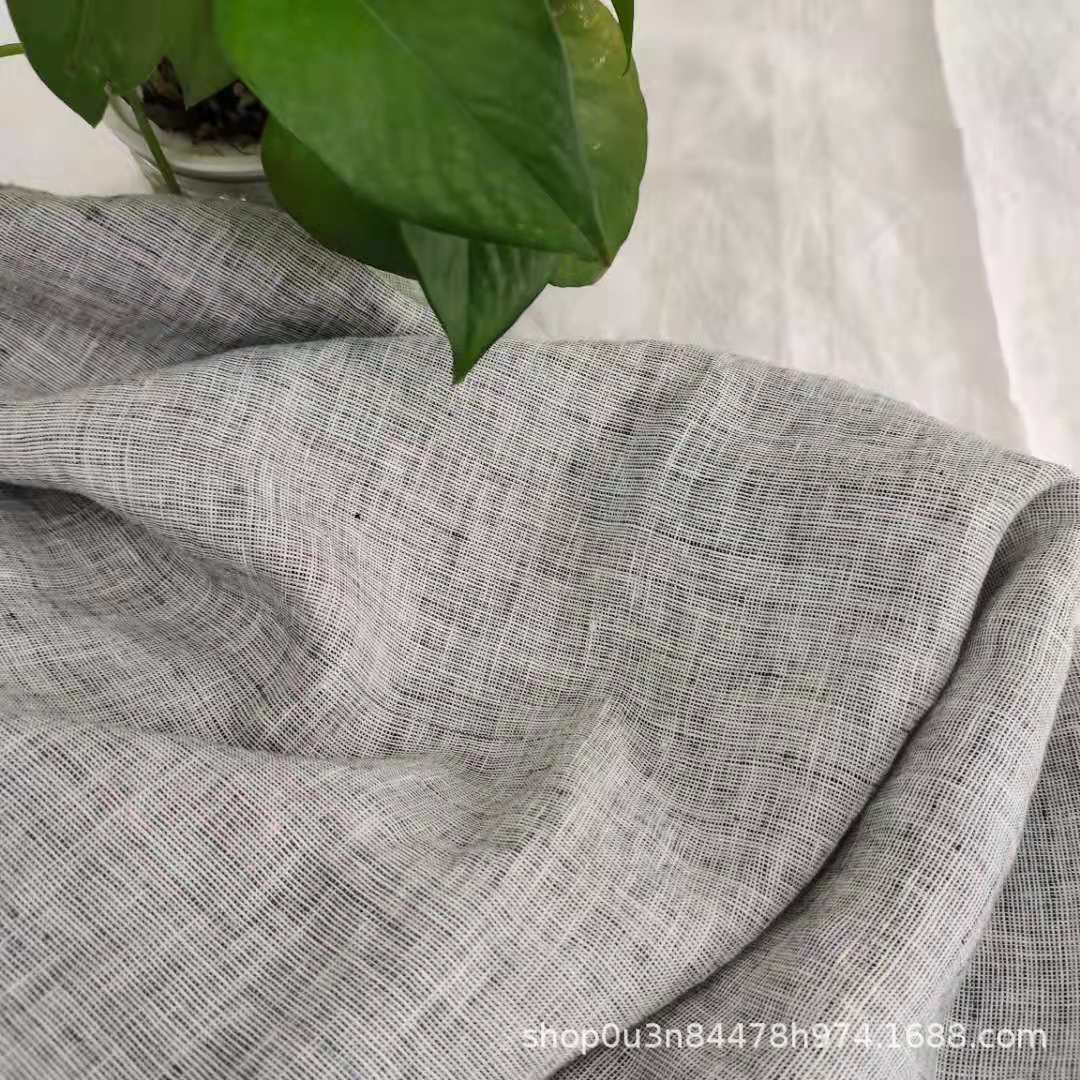 Picture of Pure Linen Spinning Gray Woven Wide Fabric Pure Linen Black and White 280CM Curtain Fabric Linen Bedding