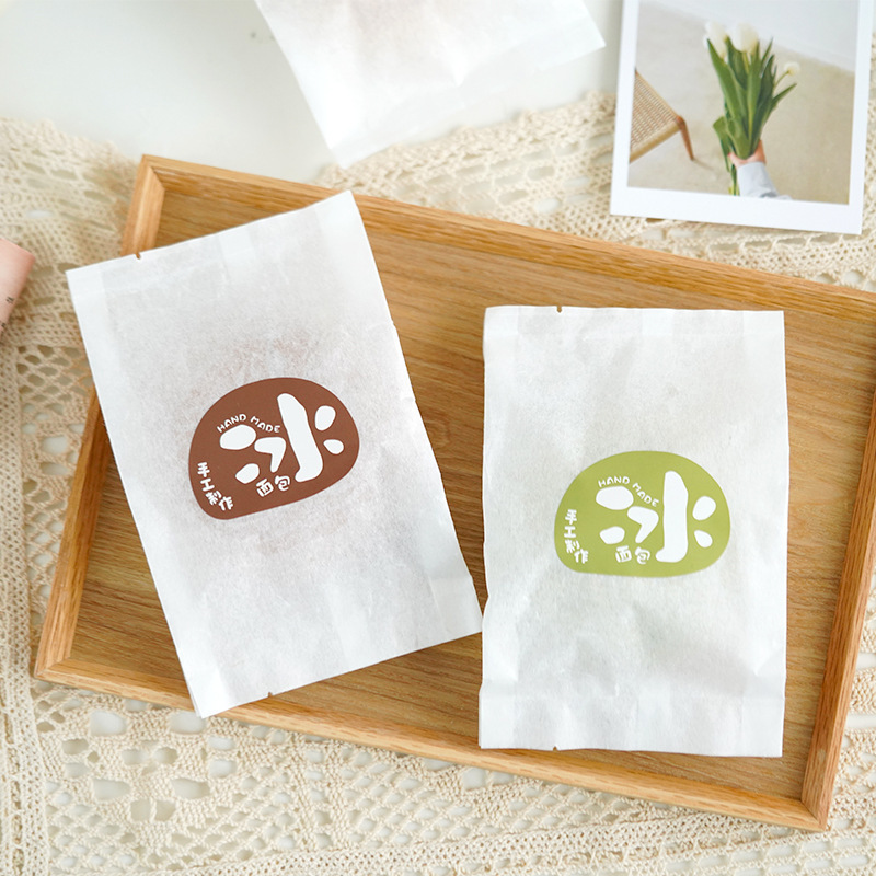 Net red blank cotton paper ice bread bag covered with cold storage waterproof food cotton paper machine seal bag baking bag 50