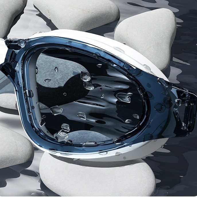 Picture of Swimming Goggles Hd Anti-Fog Waterproof Large-Frame Swimming Goggles for Men and Women Swimming Cap Swimming Goggles Set Diving and Swimming Special Equipment
