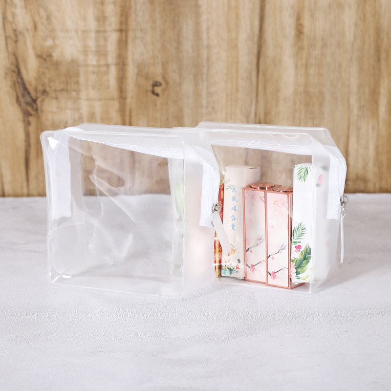 To print file bag cosmetic bag printed logo creative advertising shopping bag transparent waterproof bag wholesale