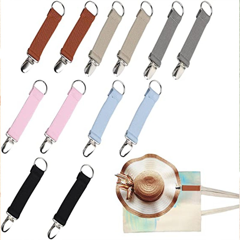 Amazon Upgraded Multifunctional Elastic Travel Hat Clip Children's Glove Clip Elastic Clip Suspender Strap Clip