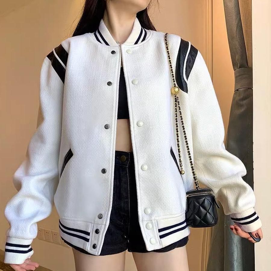 2024 New Couple Clothes Baseball Suit Women's Autumn Coat High-end Sense Jacket Top Niche Design Sense Trendy Women
