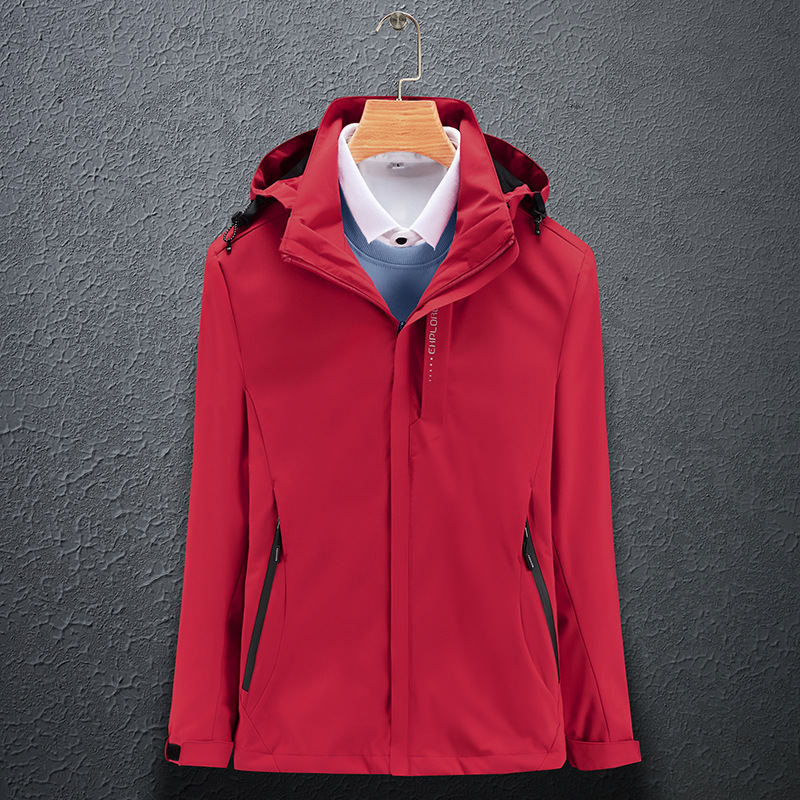 Picture of 6266 Outdoor Jacket Men's Thin Jacket Women's Jacket Single Layer Hooded Three-proof Mountaineering Suit Printable Logo