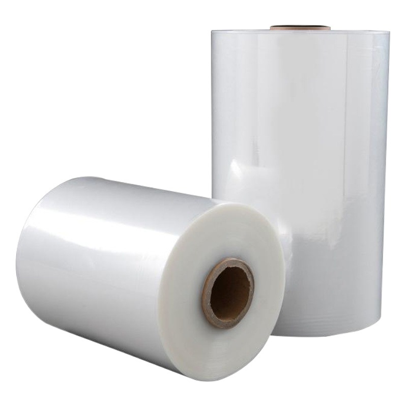 Free sample heat shrinkable film in stock pof shrink fold film color box plastic film packaging heat shrinkable film cross-linked film